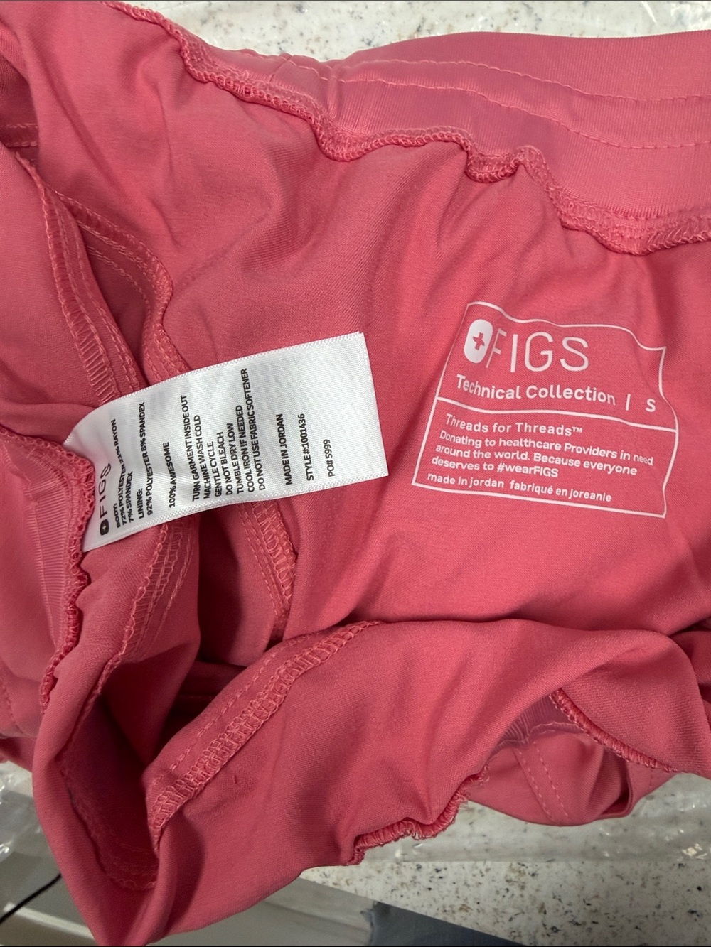 Figs Women's Straight Leg Scrub Set in Rose Pink - Picture 13 of 13